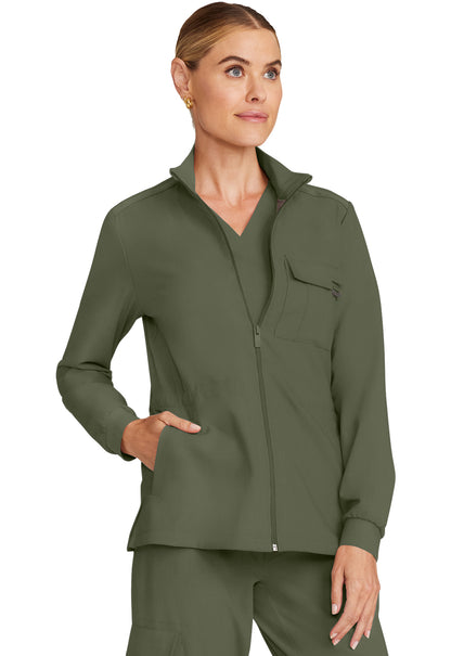 HH Quest HH360 Women's Zip Front Utility Jacket Olive Image