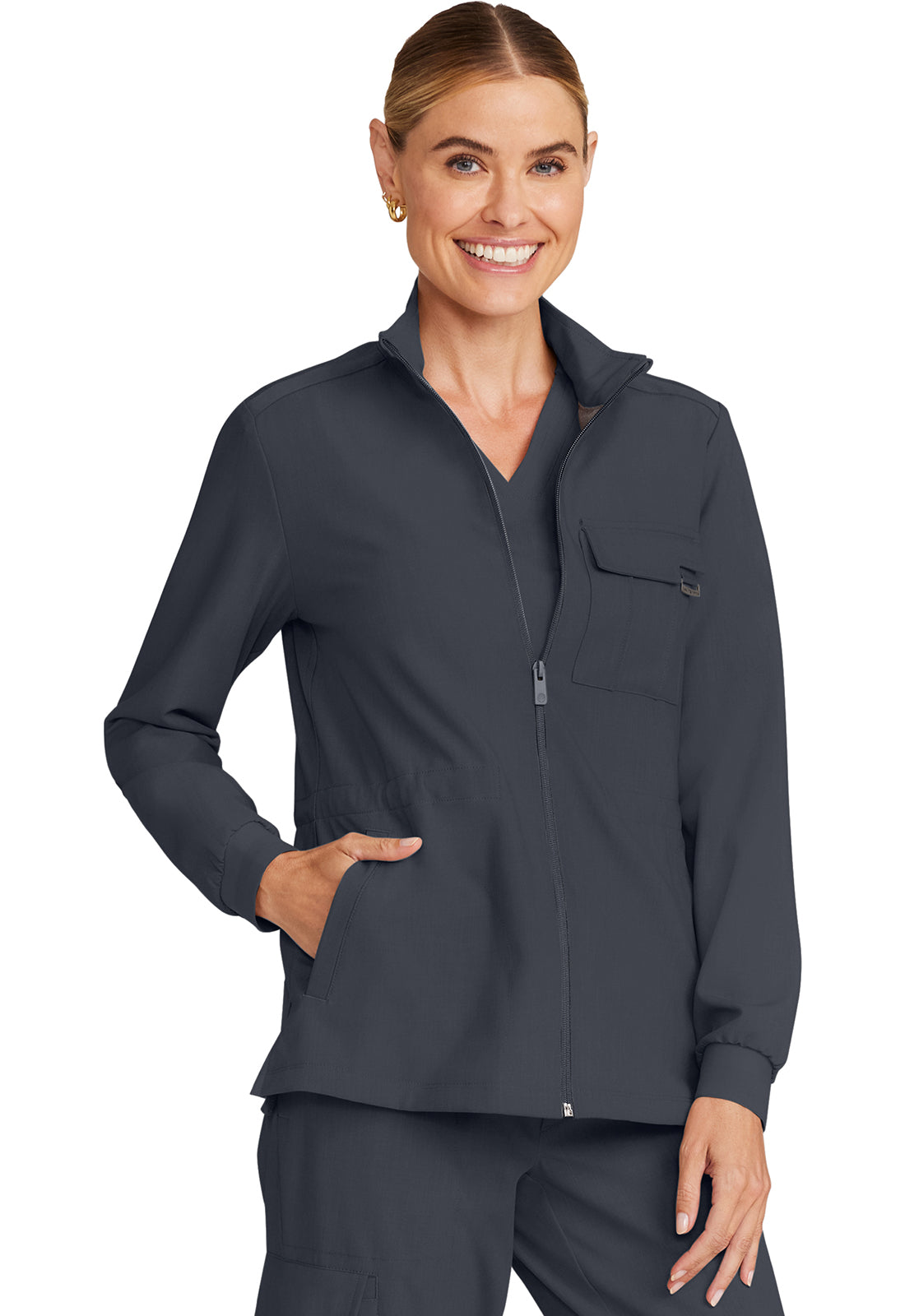 HH Quest HH360 Women's Zip Front Utility Jacket Pewter Image