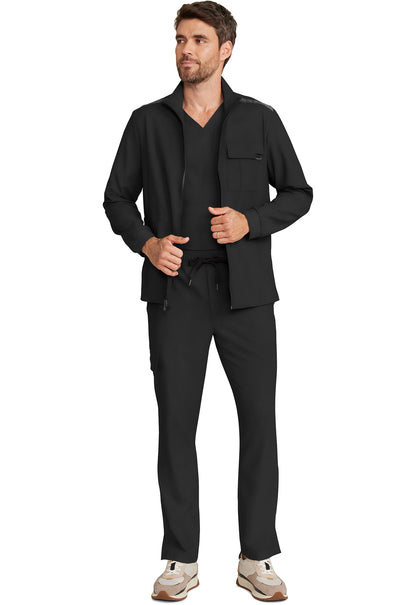 Quest HH361 Men's Zip Front Utility Jacket Black