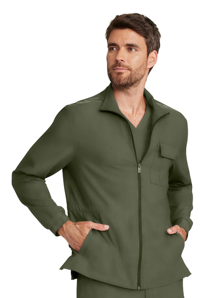 HH Quest HH361 Men's Zip Front Utility Jacket Olive Image