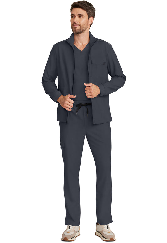 Quest HH361 Men's Zip Front Utility Jacket Pewter