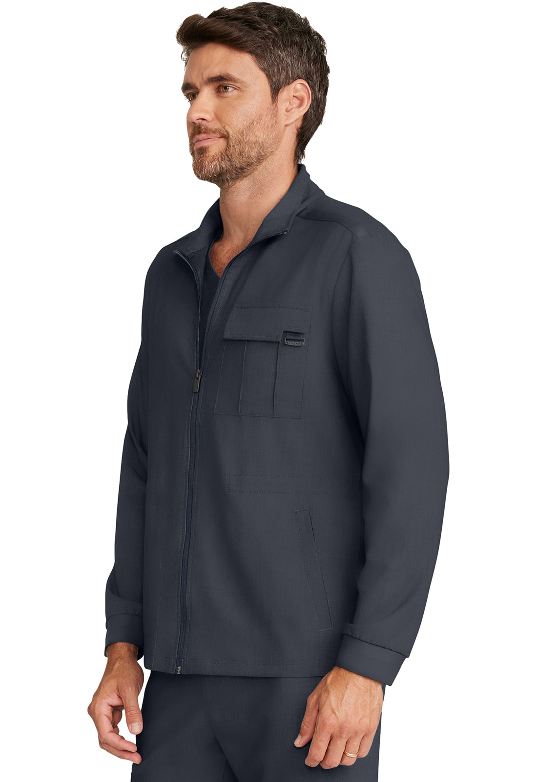 HH Quest HH361 Men's Zip Front Utility Jacket Pewter Image