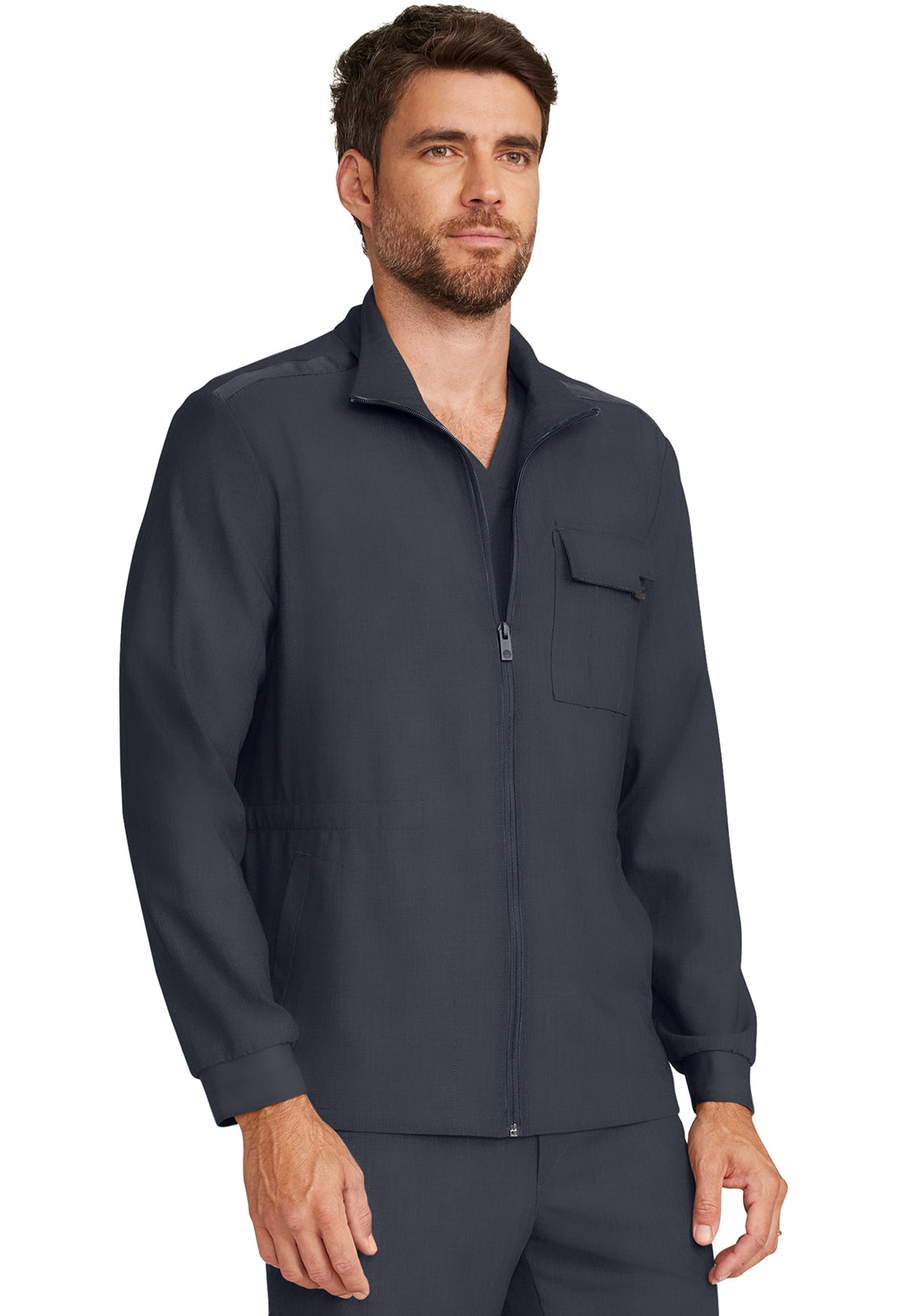 HH Quest HH361 Men's Zip Front Utility Jacket Pewter Image