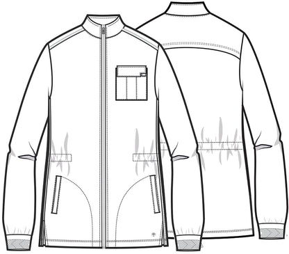 Quest HH361 Men's Zip Front Utility Jacket Pewter