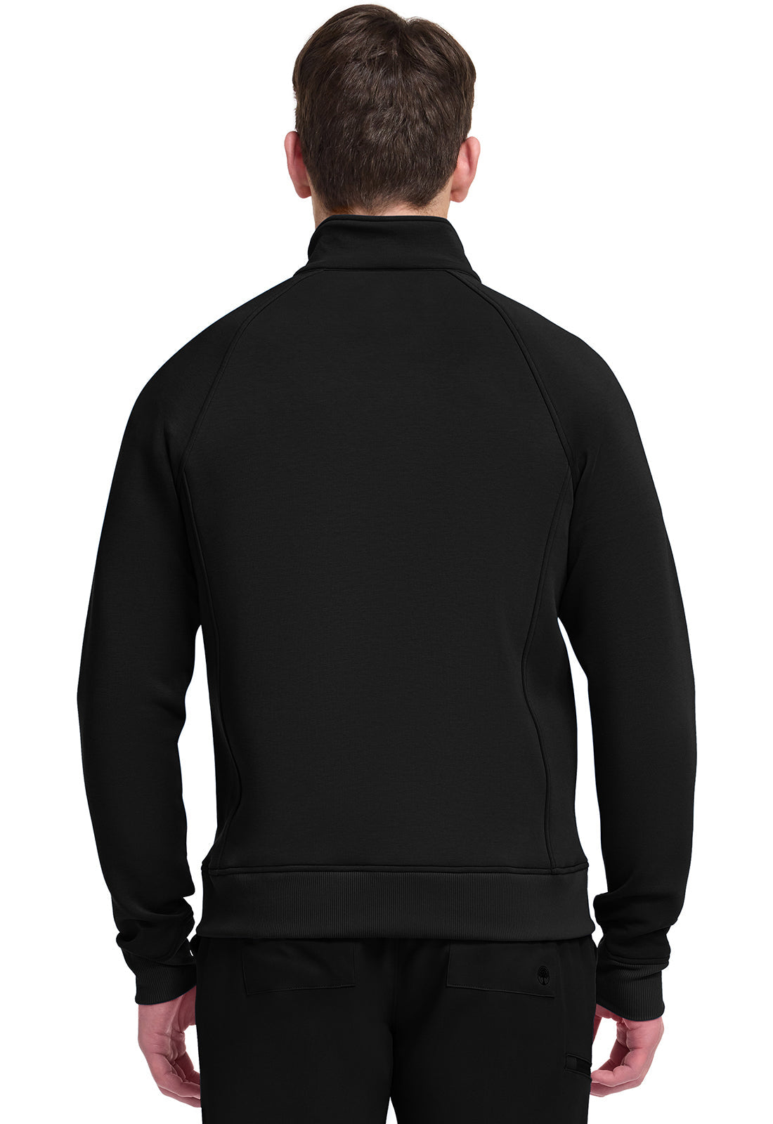 Cleveland Clinic Lifestyle HH380F Men's Zip Front Knit Jacket Black
