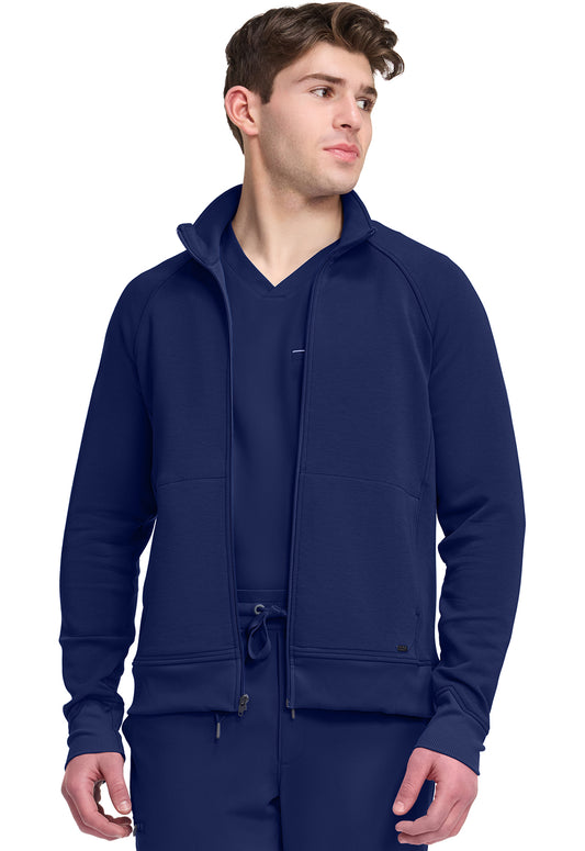 Lifestyle HH380F Men's Zip Front Knit Jacket Navy