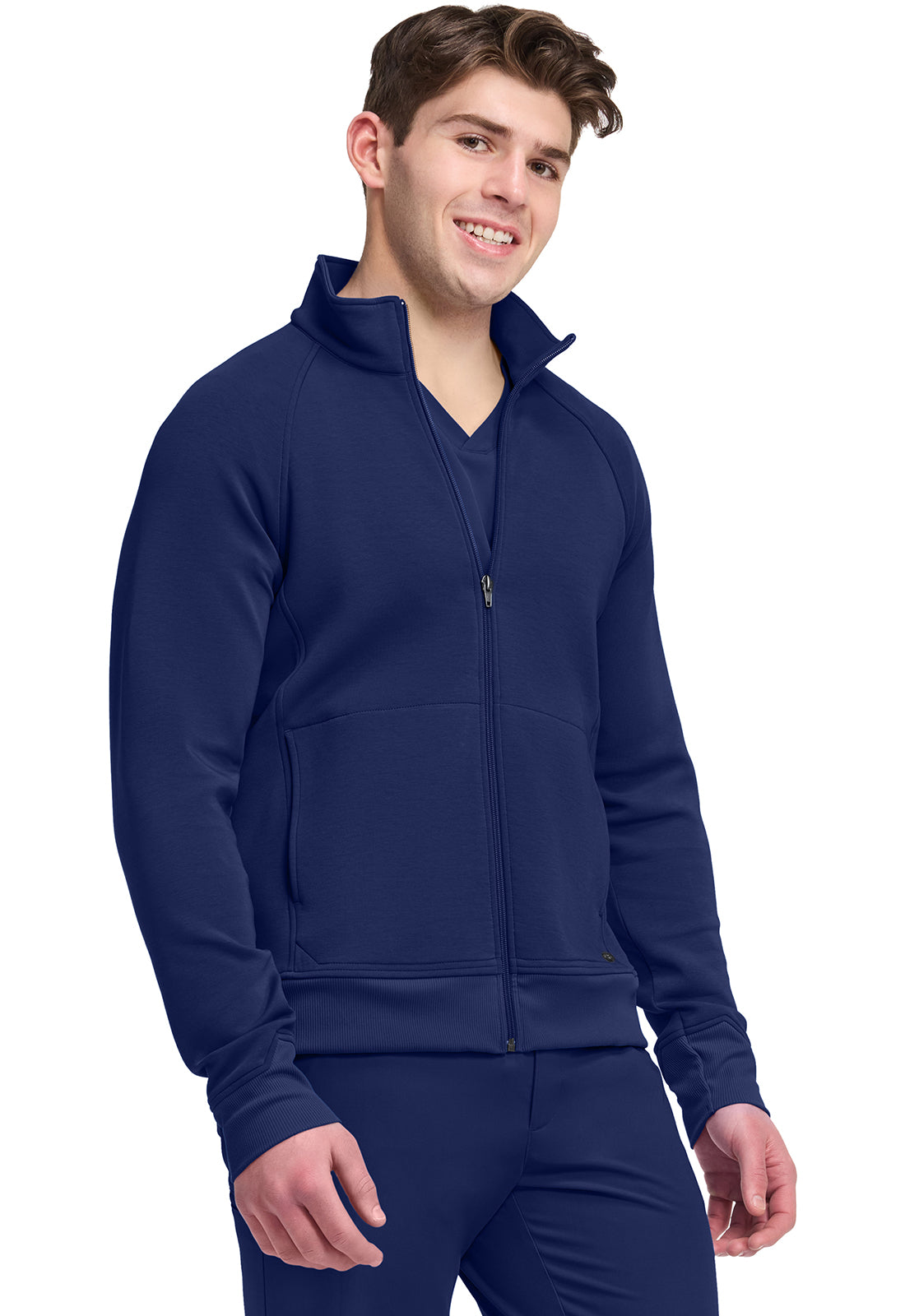 Lifestyle HH380F Men's Zip Front Knit Jacket Navy