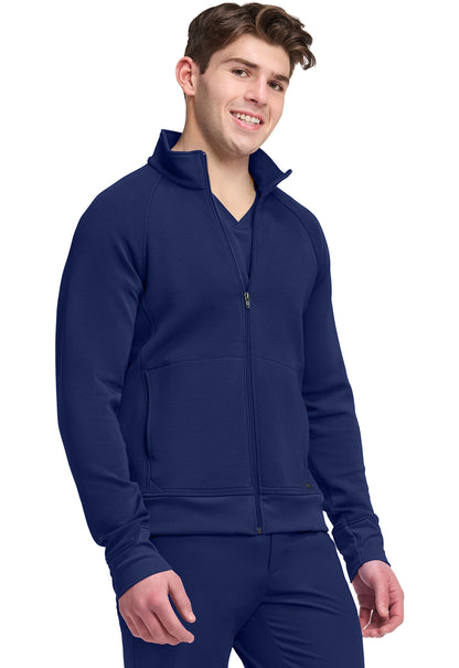 Lifestyle HH380F Men's Zip Front Knit Jacket Navy