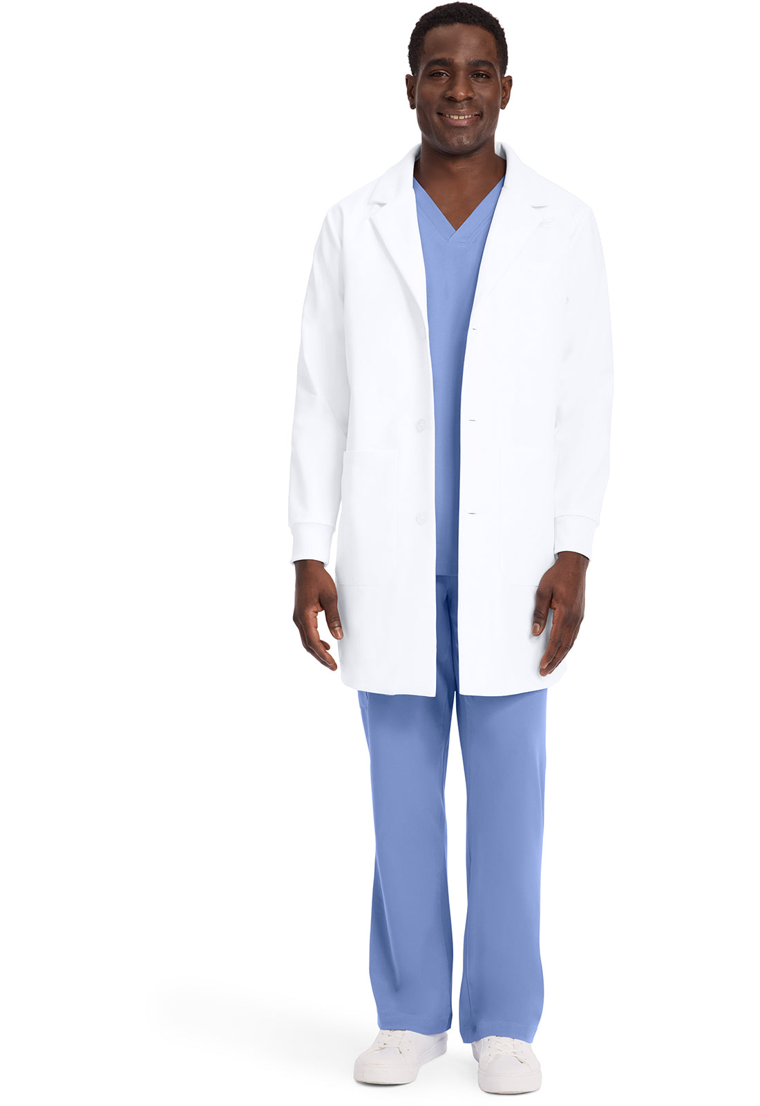 White Coat HH406 Men's 6-Pocket Dental Lab Coat White
