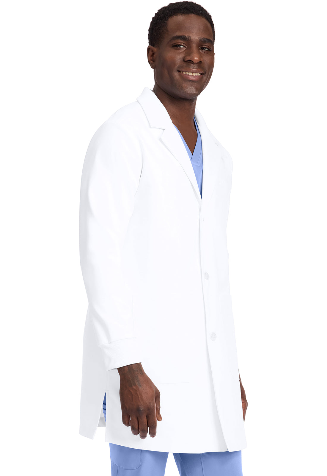 White Coat HH406 Men's 6-Pocket Dental Lab Coat White