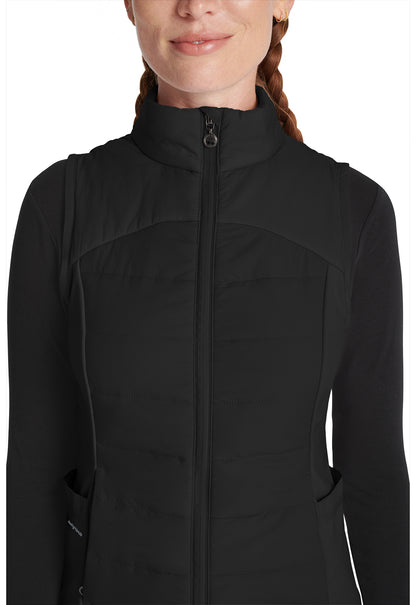 Lifestyle HH500F Women's Khloe Quilted Scrub Vests Black