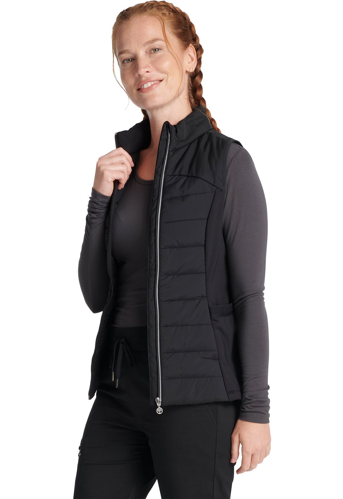 Cleveland Clinic Lifestyle HH500F Women's Khloe Quilted Vest Black
