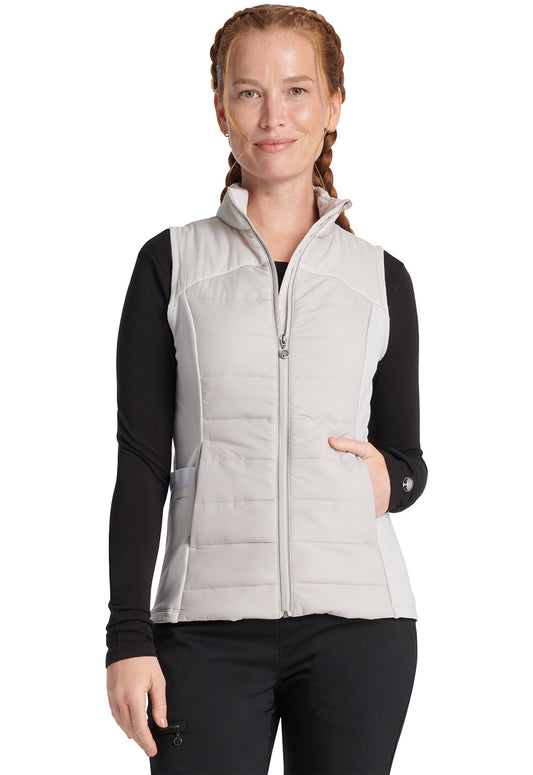 Cleveland Clinic Lifestyle HH500F Women's Khloe Quilted Vest Silver