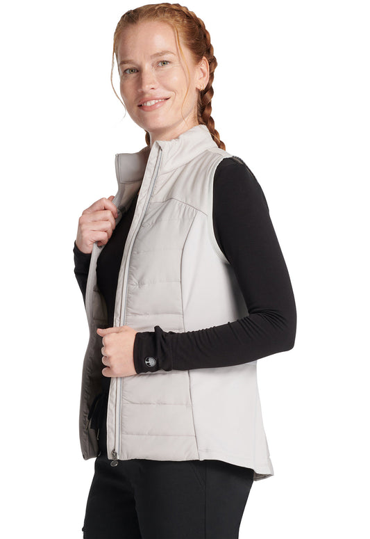 Cleveland Clinic Lifestyle HH500F Women's Khloe Quilted Vest Silver