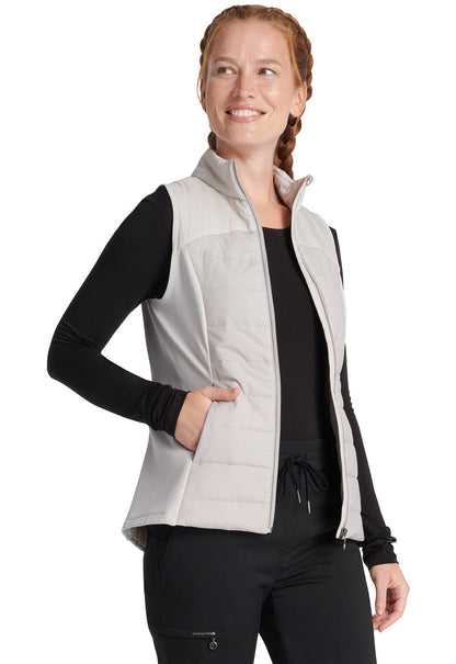 Cleveland Clinic Lifestyle HH500F Women's Khloe Quilted Vest Silver