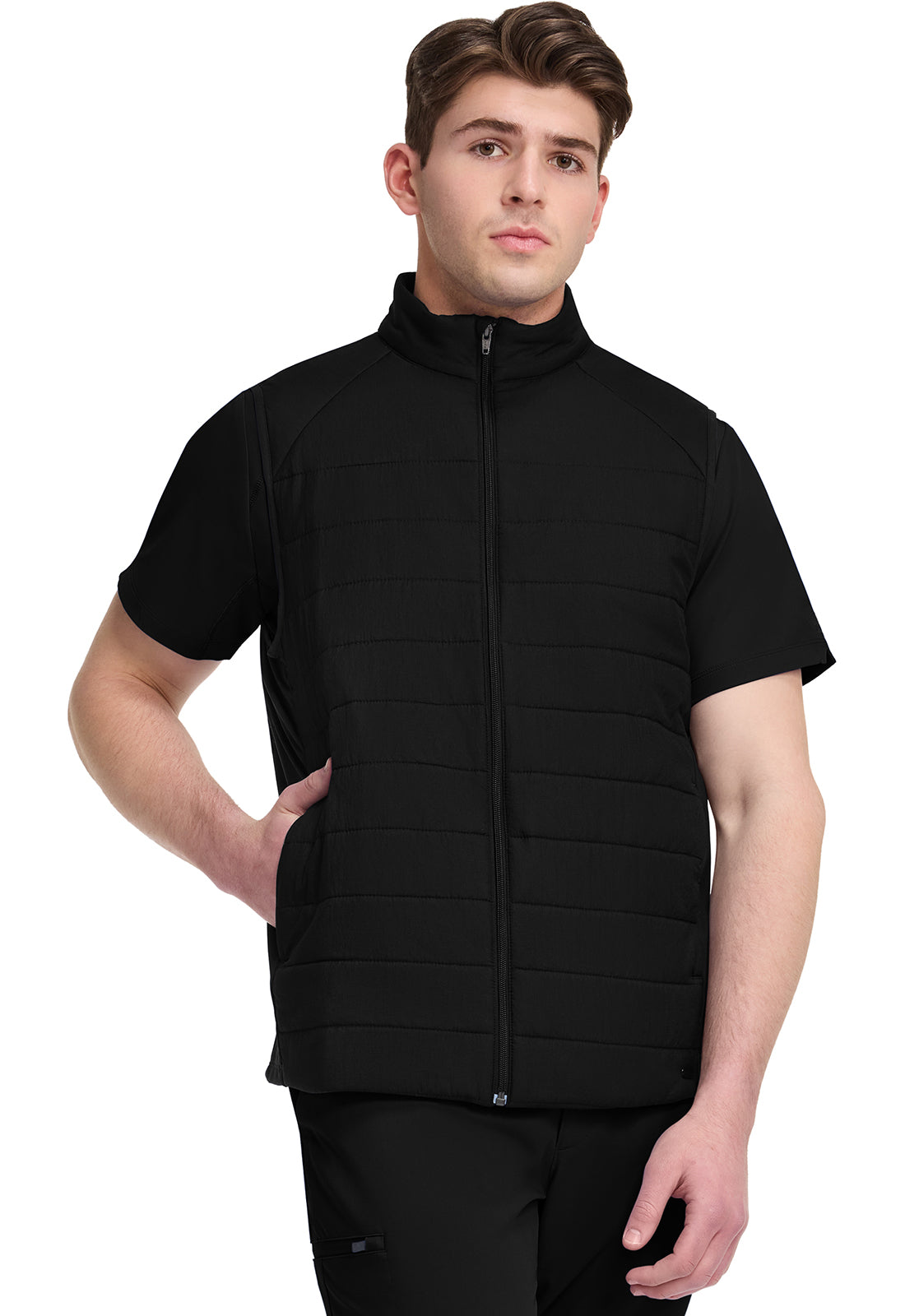 Cleveland Clinic Lifestyle HH501F Men's Zip Front Vest Black