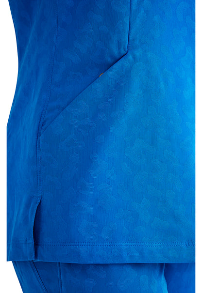 Purple Label Jacquard HH601 Women's Jolie Scrub Top Royal