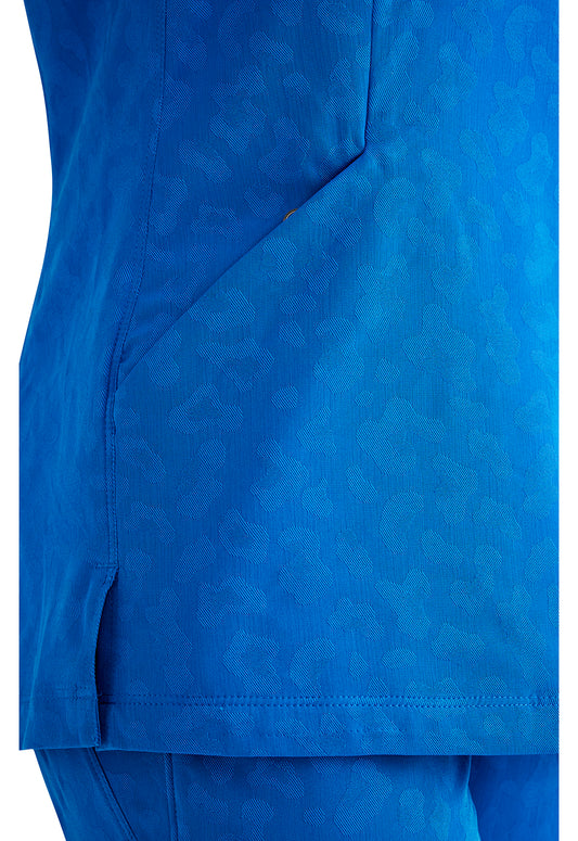 Purple Label Jacquard HH601 Women's Jolie Scrub Top Royal