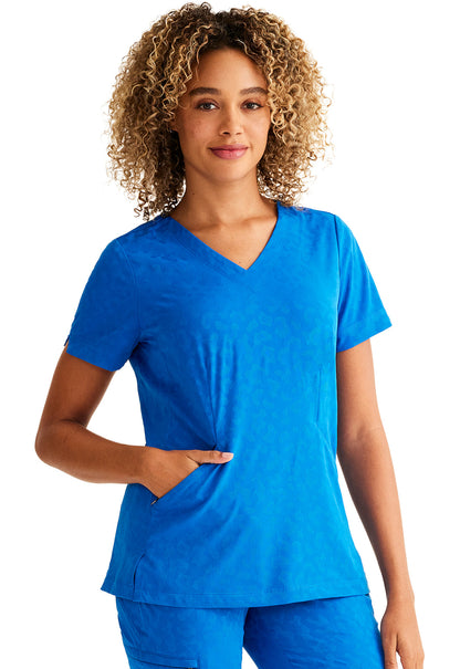 Purple Label Jacquard HH601 Women's Jolie Scrub Top image 1