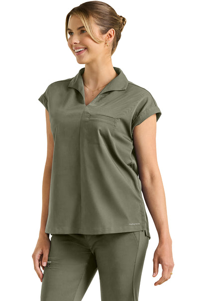 Purple Label HH607 Women's Jazz Collared Tuckable Shirt Olive