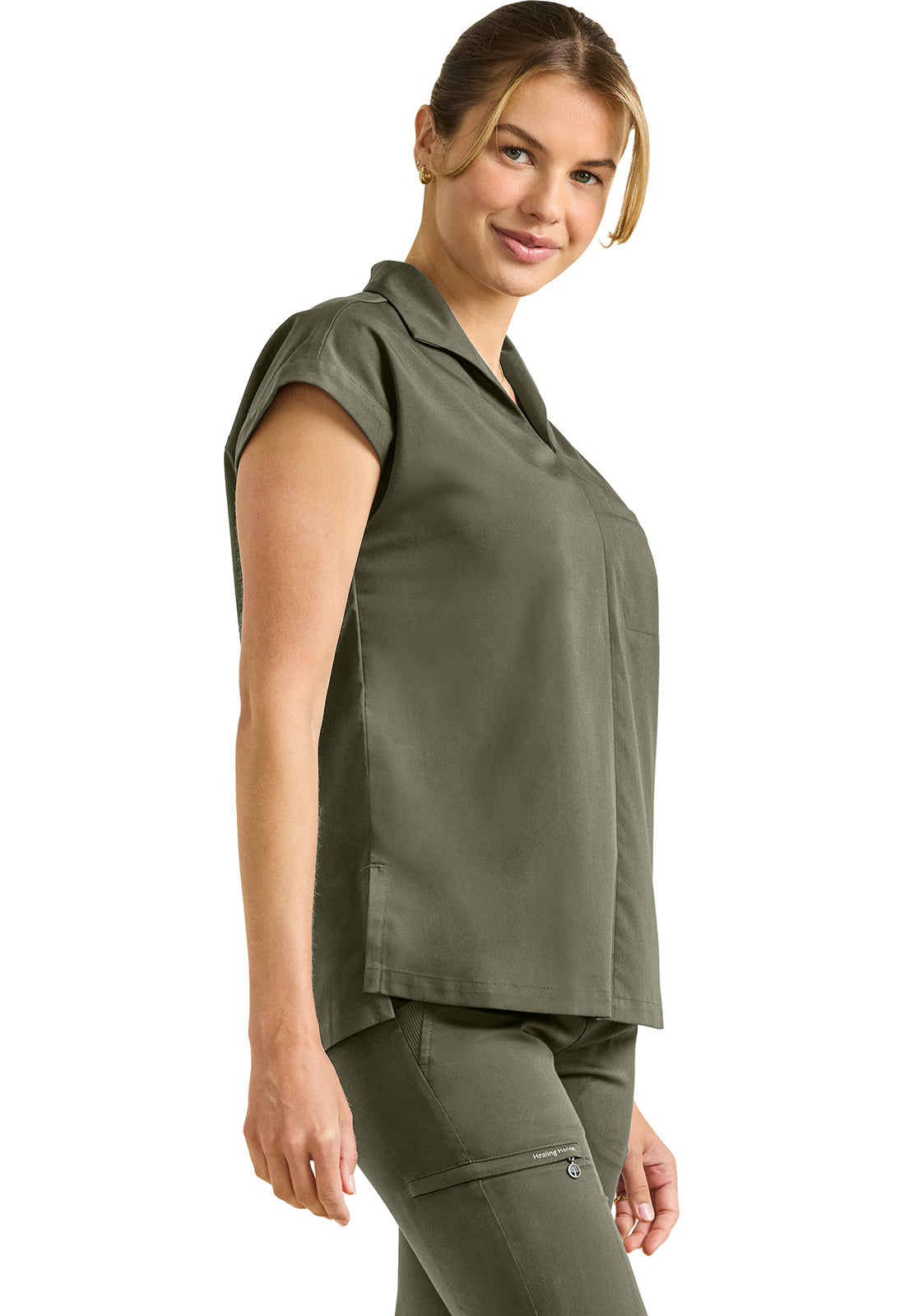Purple Label HH607 Women's Jazz Collared Tuckable Shirt Olive