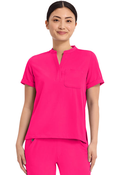 HH Works HH650 Macy 1 Pocket Scrub Top Carnation Pink