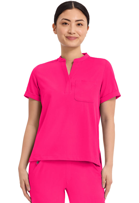 HH Works HH650 Macy 1 Pocket Scrub Top Carnation Pink