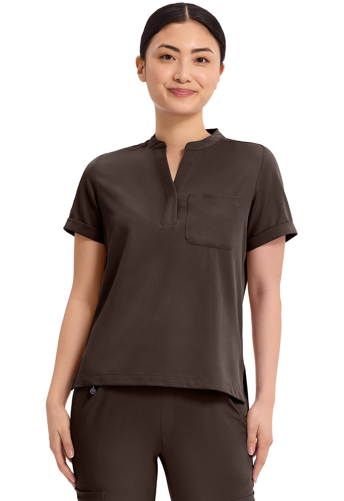 HH Works HH650 Women's Macy Scrub Top Dark Chocolate