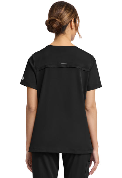 HH Works HH653 Women's 3-Pocket V-Neck Scrub Top Black