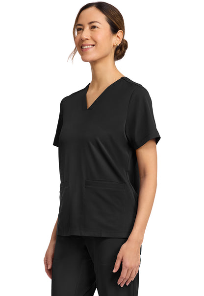 HH Works HH653 Women's 3-Pocket V-Neck Scrub Top Black