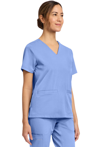 HH Works HH653 Women's 3-Pocket V-Neck Scrub Top Ceil