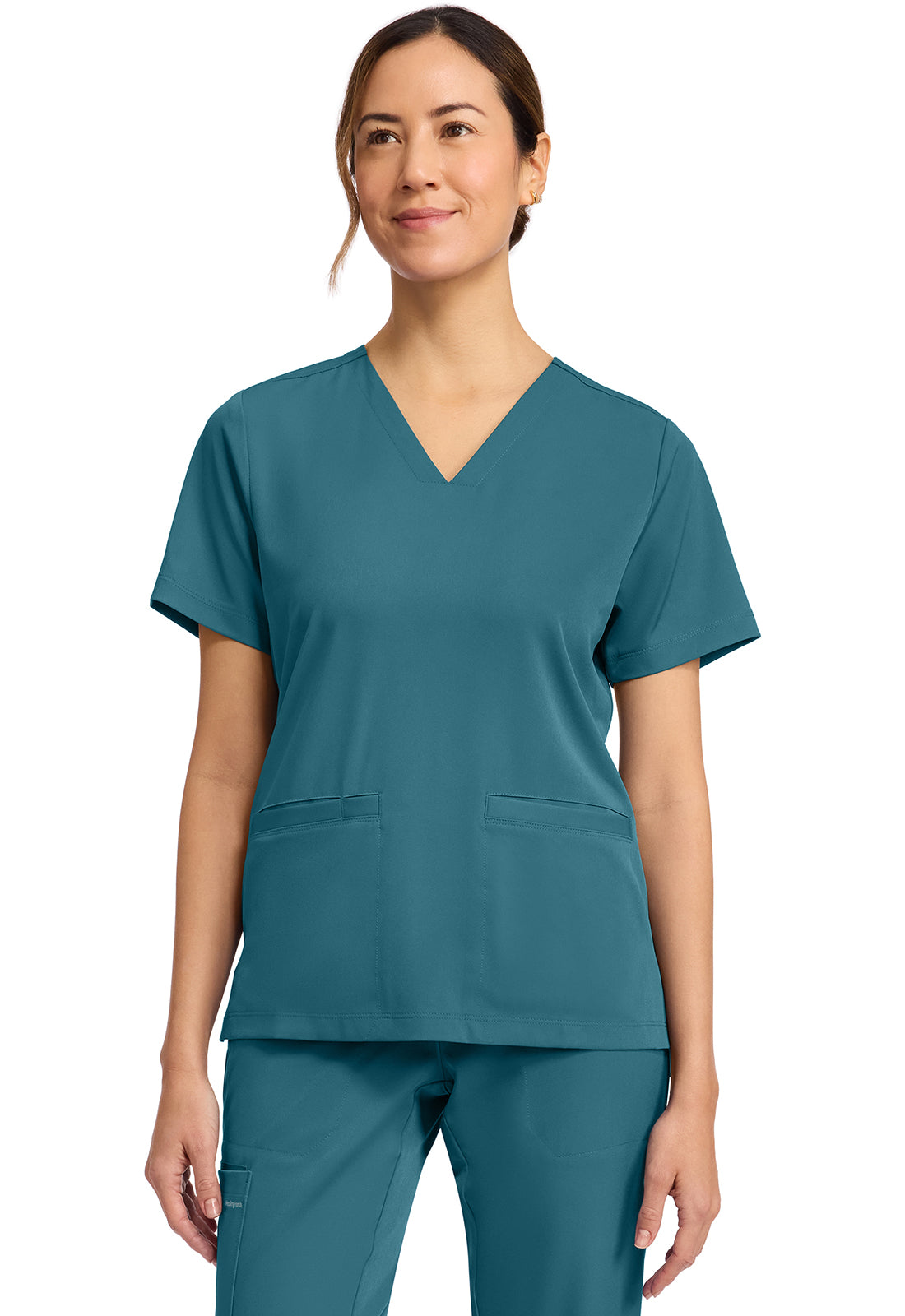 HH Works HH653 Women's 3-Pocket V-Neck Scrub Top Fresh Blue