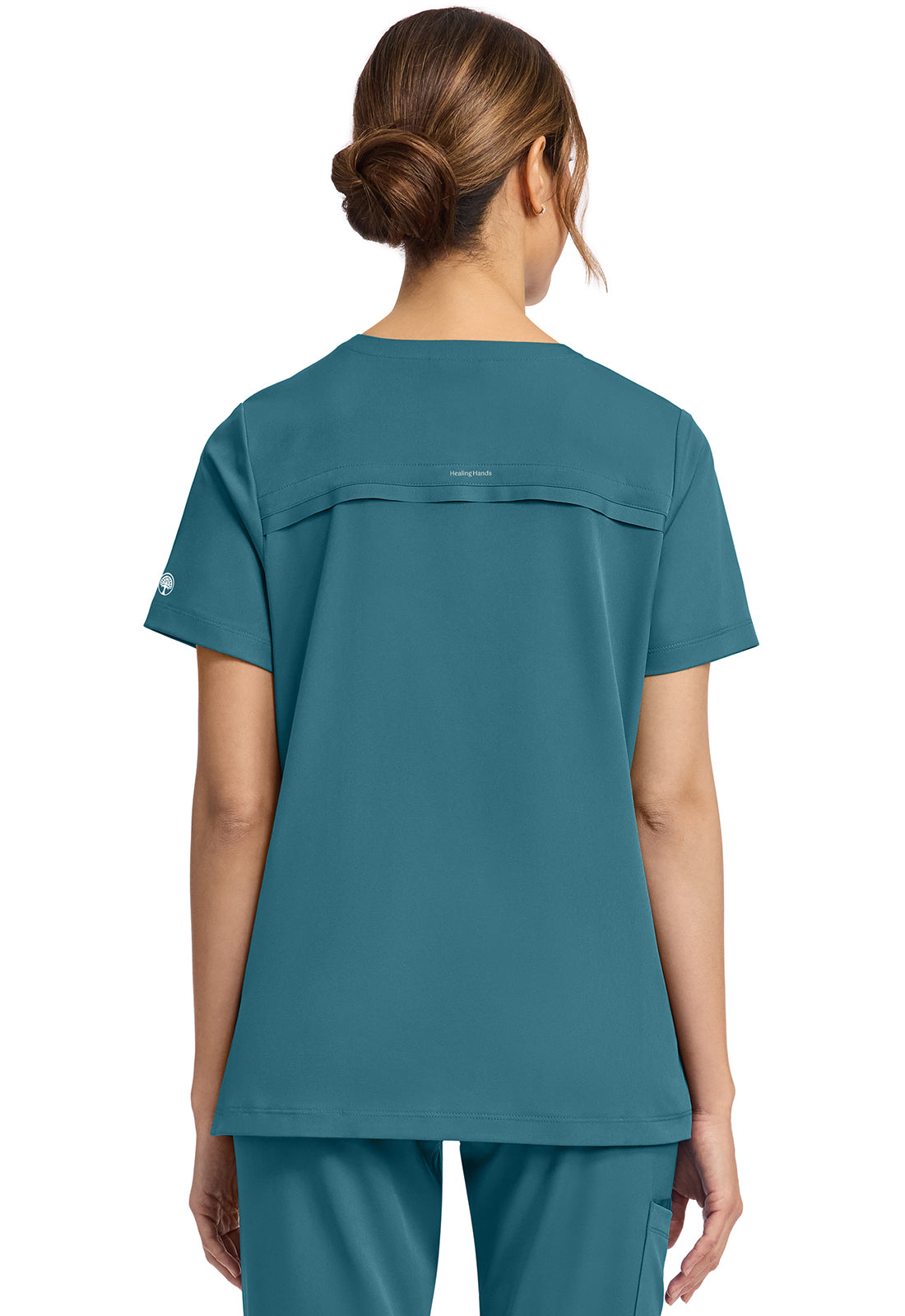 HH Works HH653 Women's 3-Pocket V-Neck Scrub Top Fresh Blue
