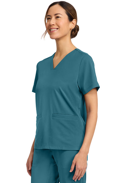 HH Works HH653 Women's 3-Pocket V-Neck Scrub Top Fresh Blue