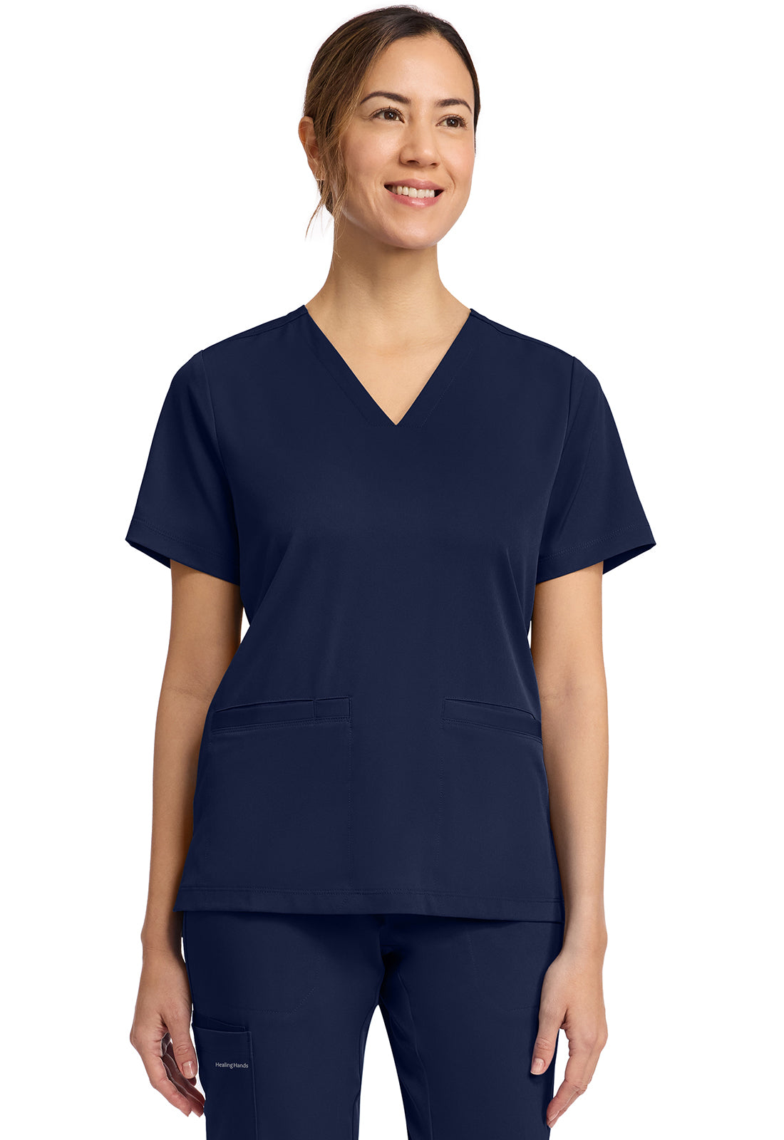 HH Works HH653 Women's 3-Pocket V-Neck Scrub Top Navy