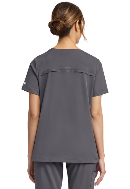 HH Works HH653 Women's 3-Pocket V-Neck Scrub Top Pewter