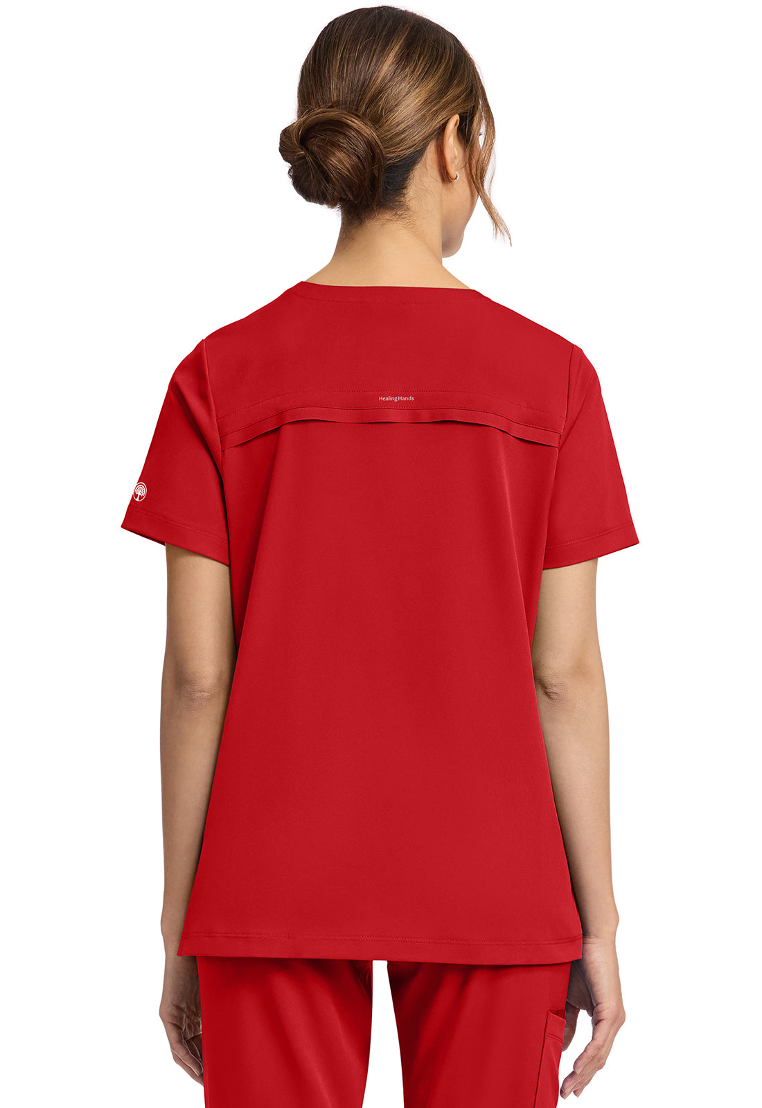HH Works HH653 Women's 3-Pocket V-Neck Scrub Top Red