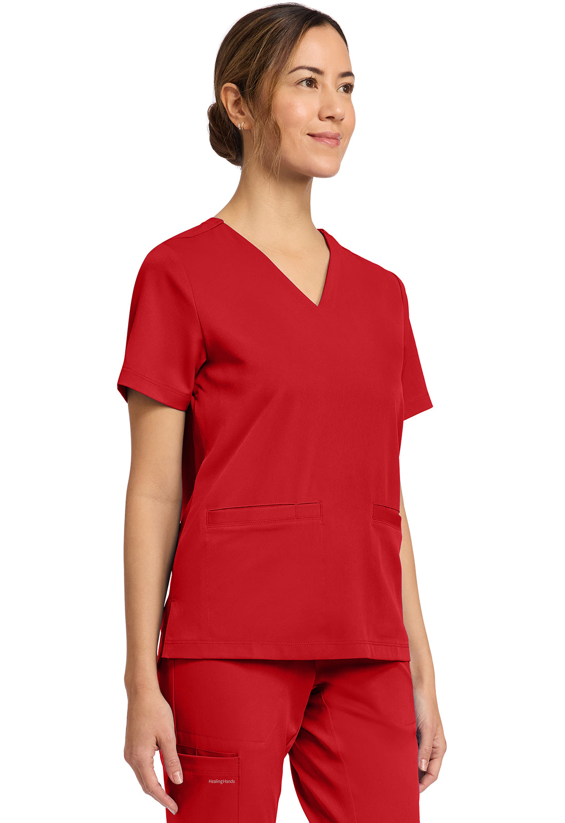 HH Works HH653 Women's 3-Pocket V-Neck Scrub Top Red