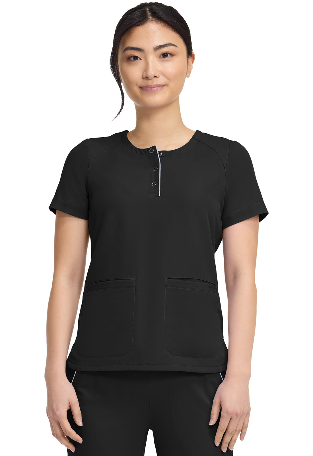 HH 360 HH702 Women's Crew Neck Scrub Top Black