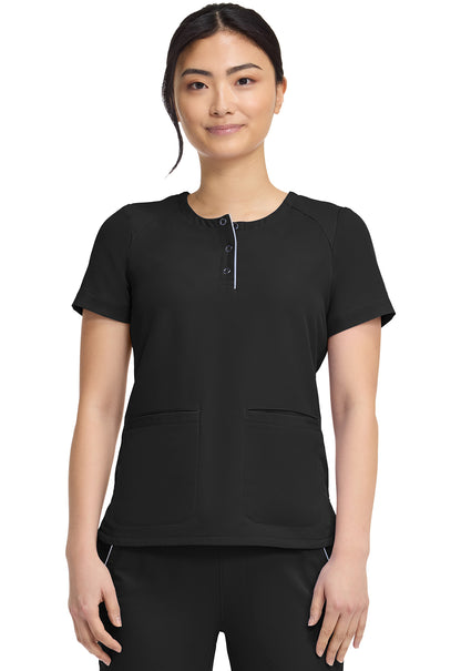 HH 360 HH702 Women's Crew Neck Scrub Top Black