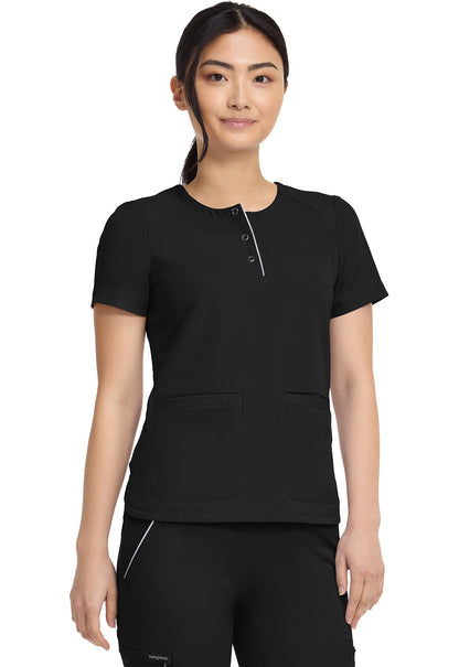 HH 360 HH702 Women's Crew Neck Scrub Top Black