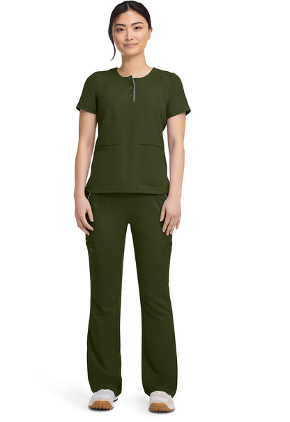 HH 360 HH702 Women's Crew Neck Scrub Top Dark Pine