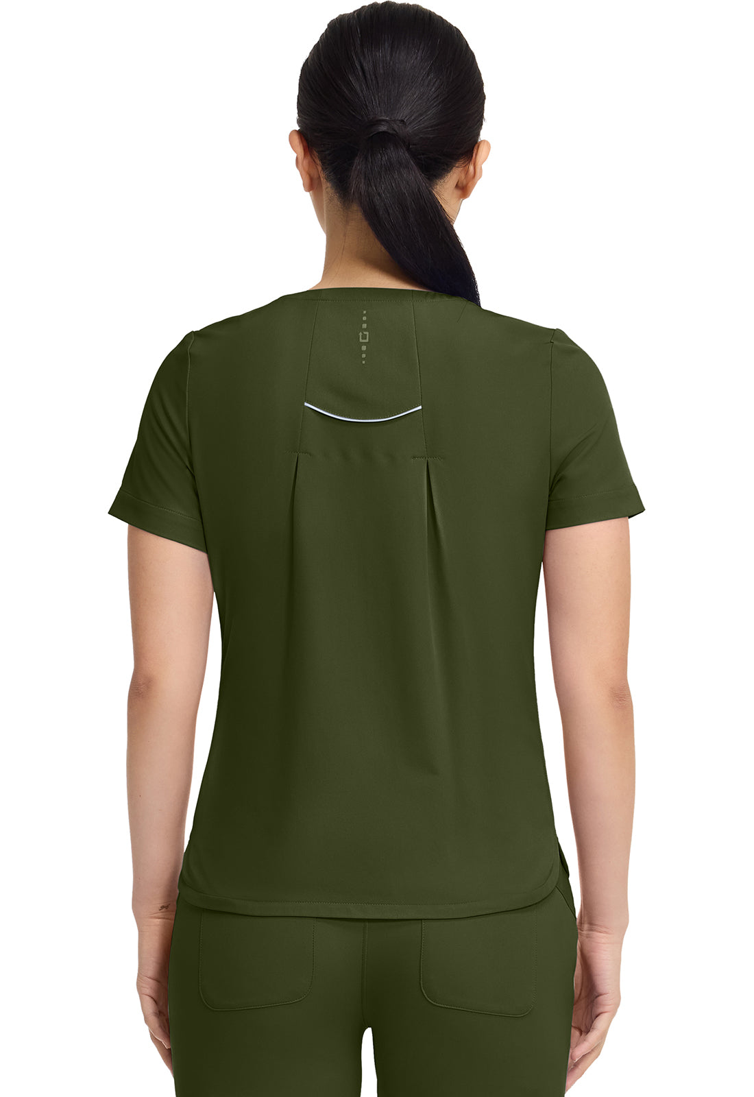 HH 360 HH702 Women's Crew Neck Scrub Top Dark Pine