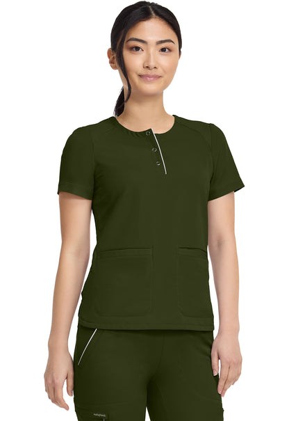 HH 360 HH702 Women's Crew Neck Scrub Top Dark Pine