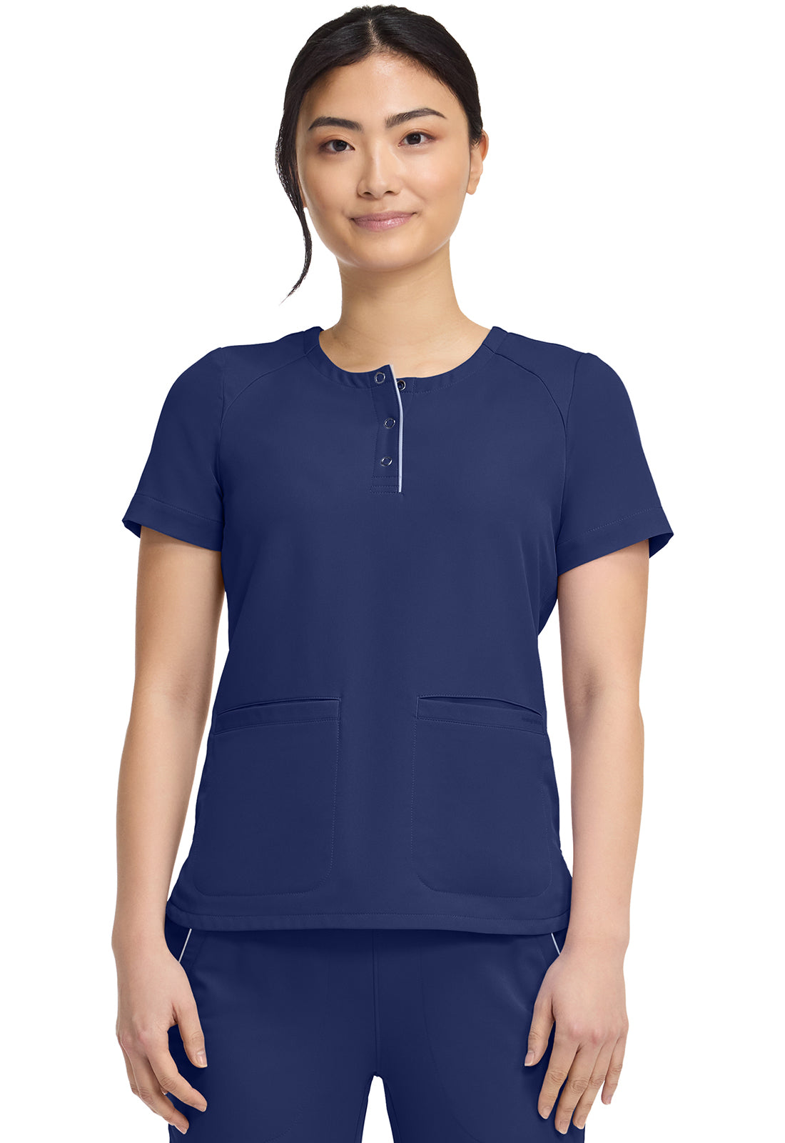 HH360 HH702 Women's Crew Neck Scrub Top Navy