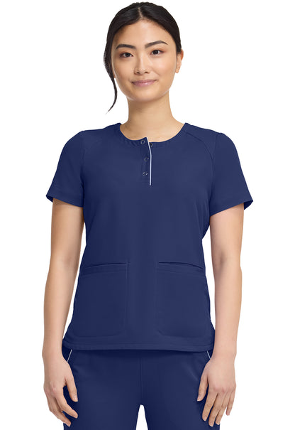 HH360 HH702 Women's Crew Neck Scrub Top Navy