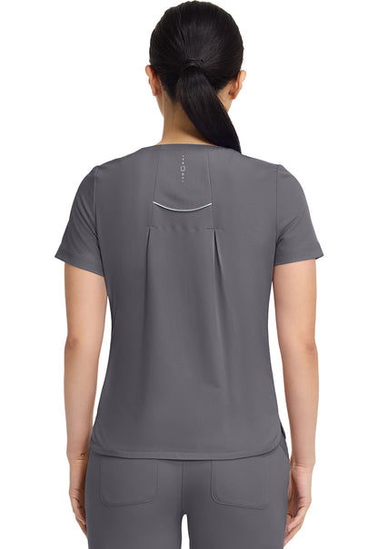 HH360 HH702 Women's Crew Neck Scrub Top Pewter