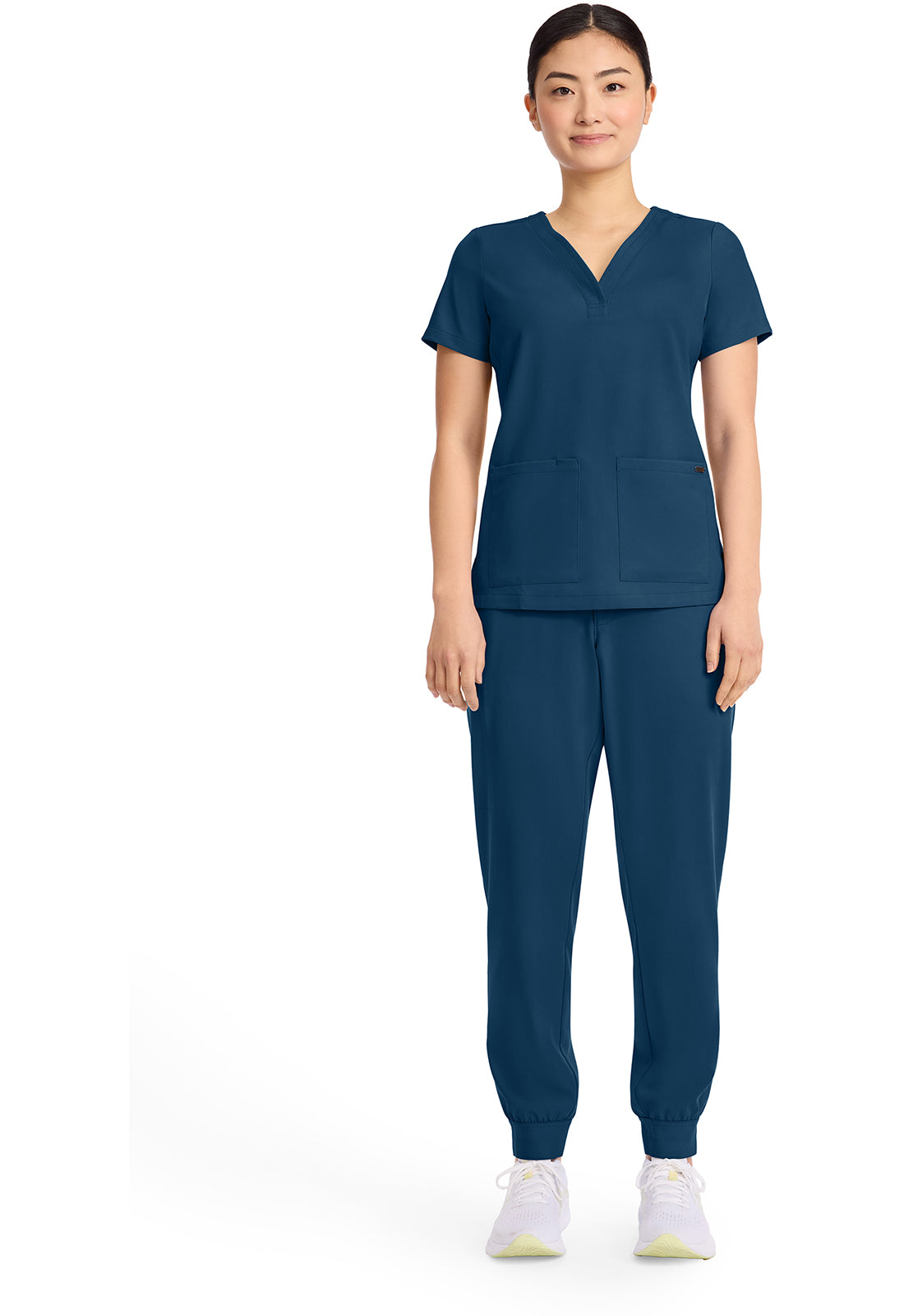 Quest HH751 Women's 3-Pocket Y-Neck Scrub Top Caribbean