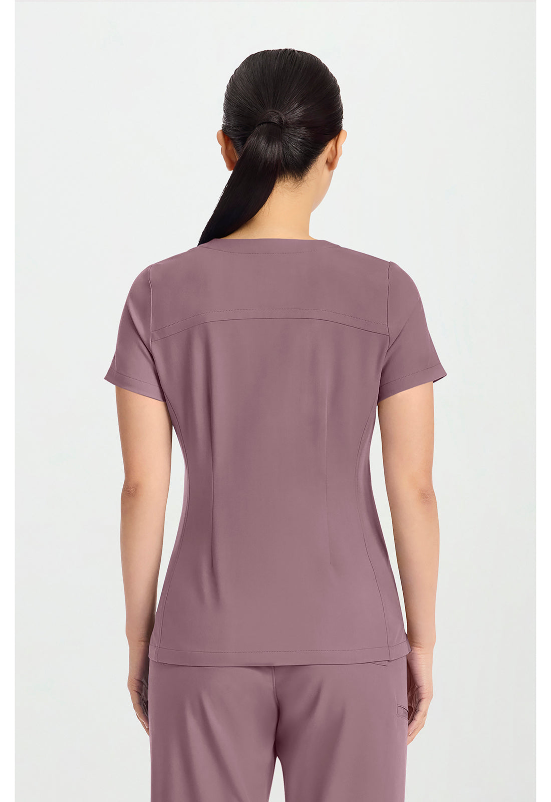 Quest HH751 Women's 3-Pocket Y-Neck Scrub Top Elderberry