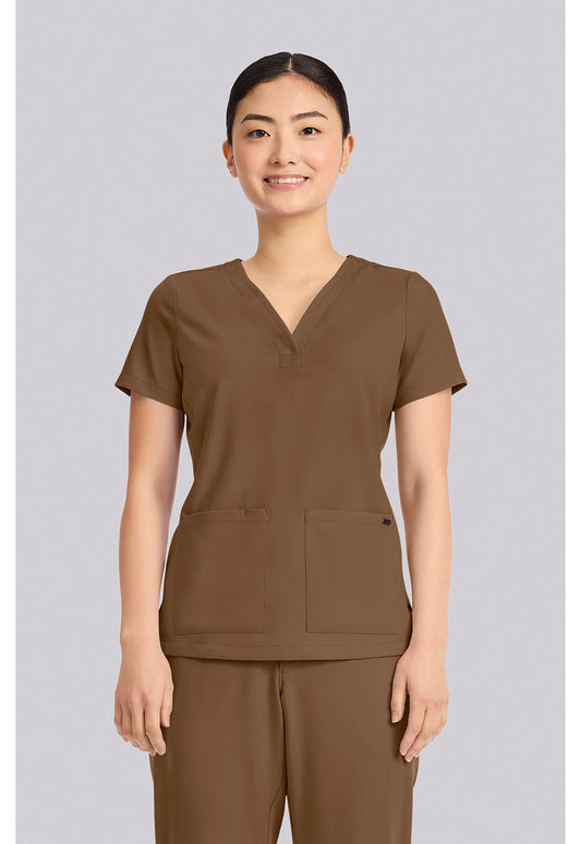 Quest HH751 Women's 3-Pocket Y-Neck Scrub Top image 1
